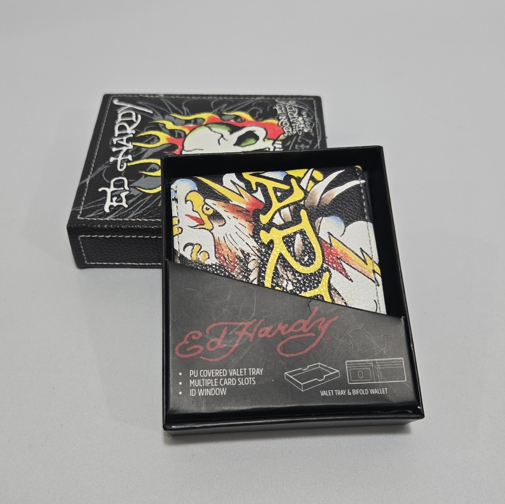 Ed Hardy Valet Tray & Bifold Wallet